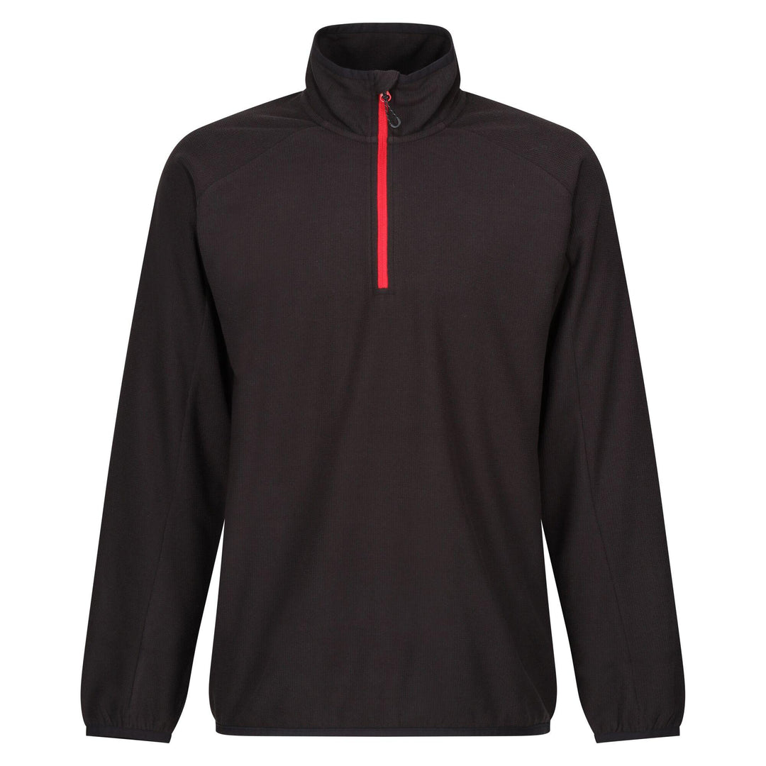 Regatta Professional Navigate Half Zip Fleece Black/Classic Red 1#colour_black-classic-red