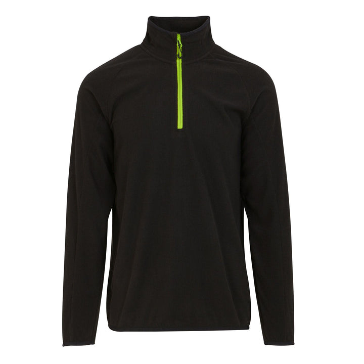 Regatta Professional Navigate Half Zip Fleece Black/Lime Green 1#colour_black-lime-green