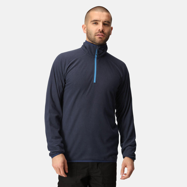 Regatta Professional Navigate Half Zip Fleece Navy/French Blue Model 1#colour_navy-french-blue