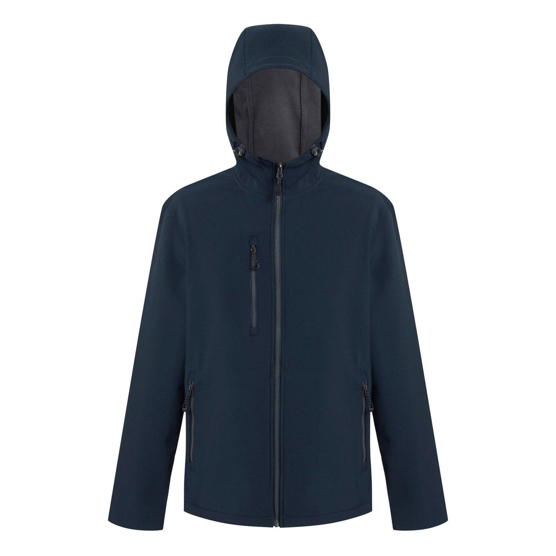 Regatta Professional Navigate Hooded Softshell Jacket Navy/Seal Grey 1#colour_navy-seal-grey