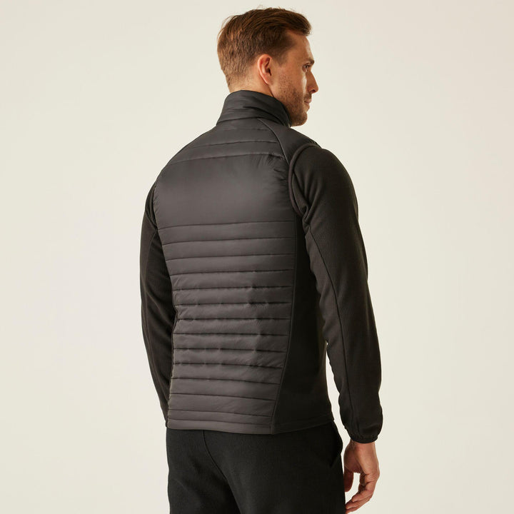 Regatta Professional Navigate Hybrid Lightweight Bodywarmer Black/Classic Red Model 2#colour_black-classic-red