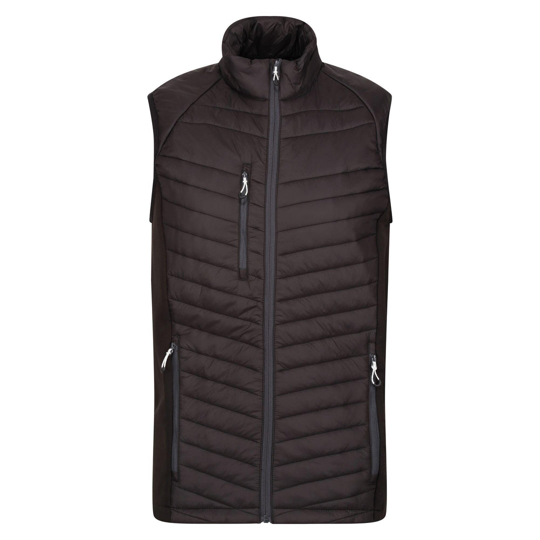 Regatta Professional Navigate Hybrid Lightweight Bodywarmer Black/Seal Grey 1#colour_black-seal-grey