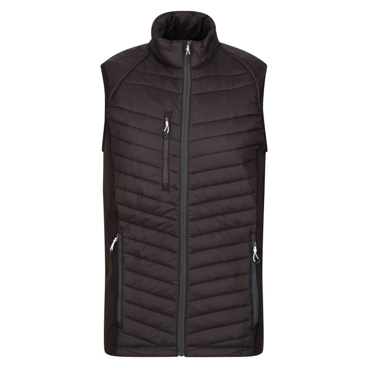 Regatta Professional Navigate Hybrid Lightweight Bodywarmer Black/Seal Grey 1#colour_black-seal-grey
