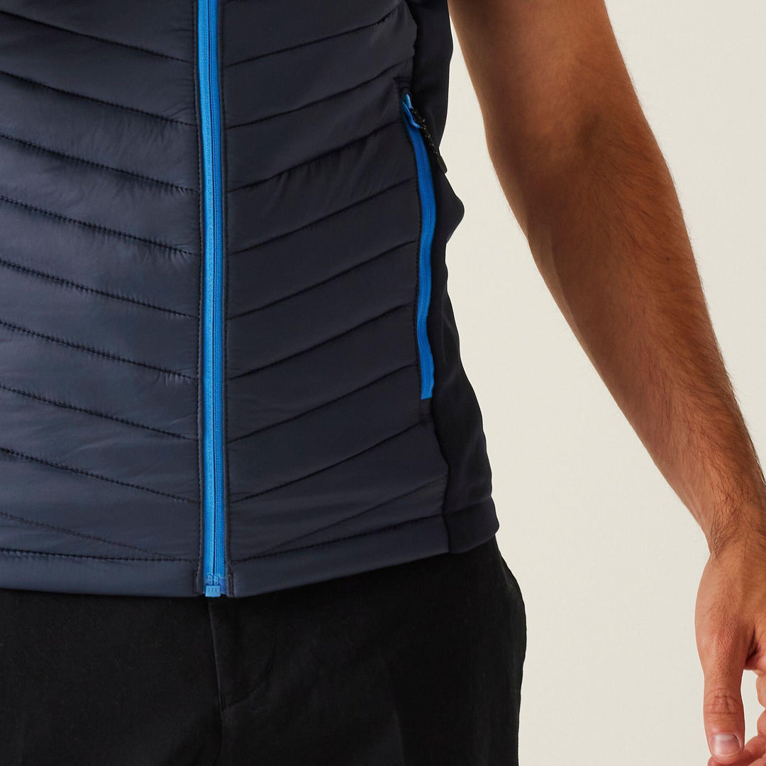 Regatta Professional Navigate Hybrid Lightweight Bodywarmer Navy/French Blue Model 4#colour_navy-french-blue