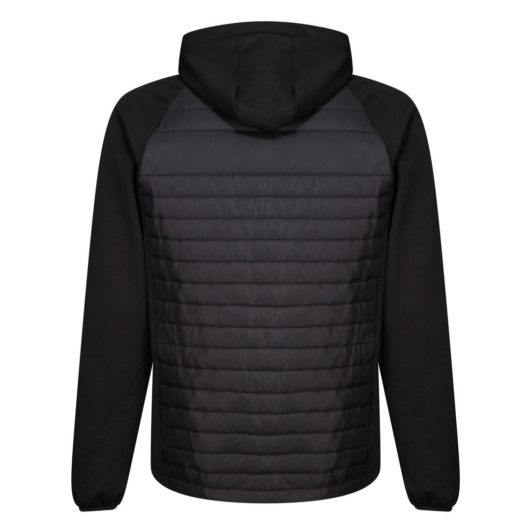 Regatta Professional Navigate Hybrid Lightweight Hooded Jacket Black/Classic Red 2#colour_black-classic-red