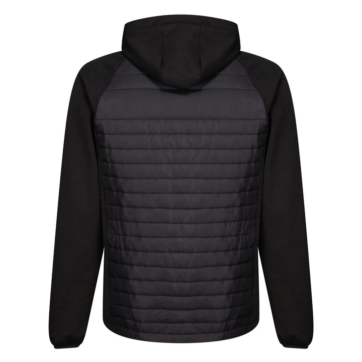 Regatta Professional Navigate Hybrid Lightweight Hooded Jacket Black/Classic Red 2#colour_black-classic-red