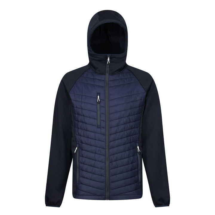 Regatta Professional Navigate Hybrid Lightweight Hooded Jacket Navy/Seal Grey 1#colour_navy-seal-grey