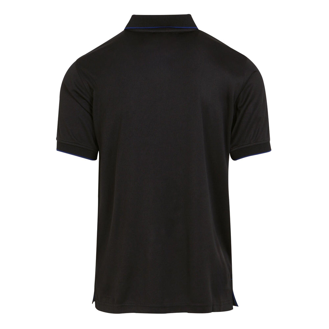 Regatta Professional Navigate Moisture-Wicking Anti-Bacterial Short Sleeve Polo Shirt Black/New Royal 2#colour_black-new-royal