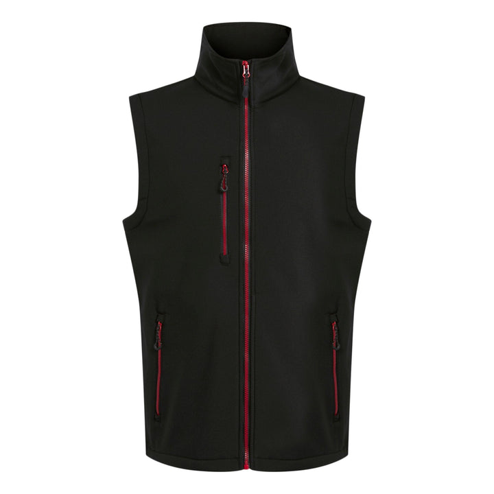 Regatta Professional Navigate Softshell Bodywarmer Black/Classic Red 1#colour_black-classic-red