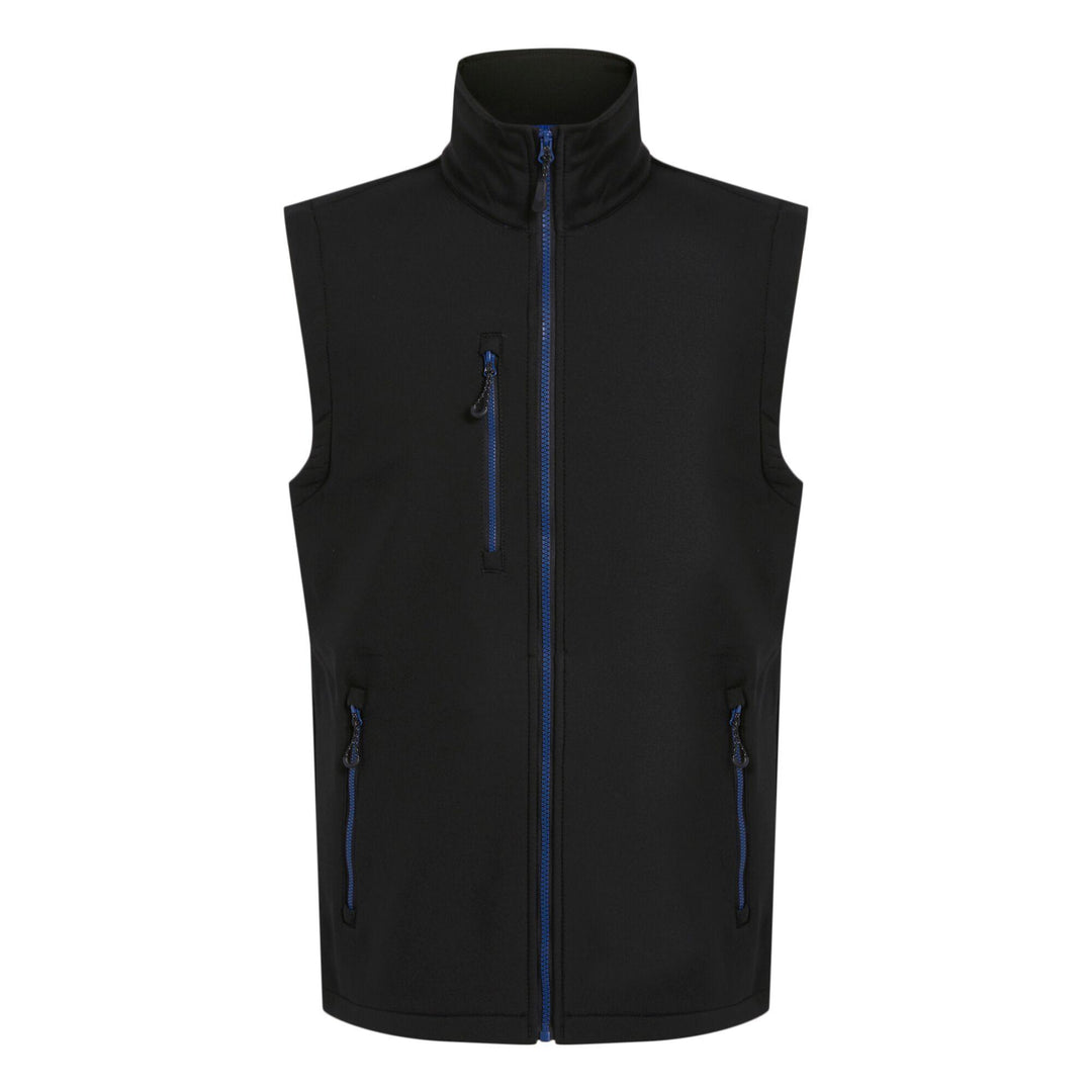 Regatta Professional Navigate Softshell Bodywarmer Black/New Royal 1#colour_black-new-royal