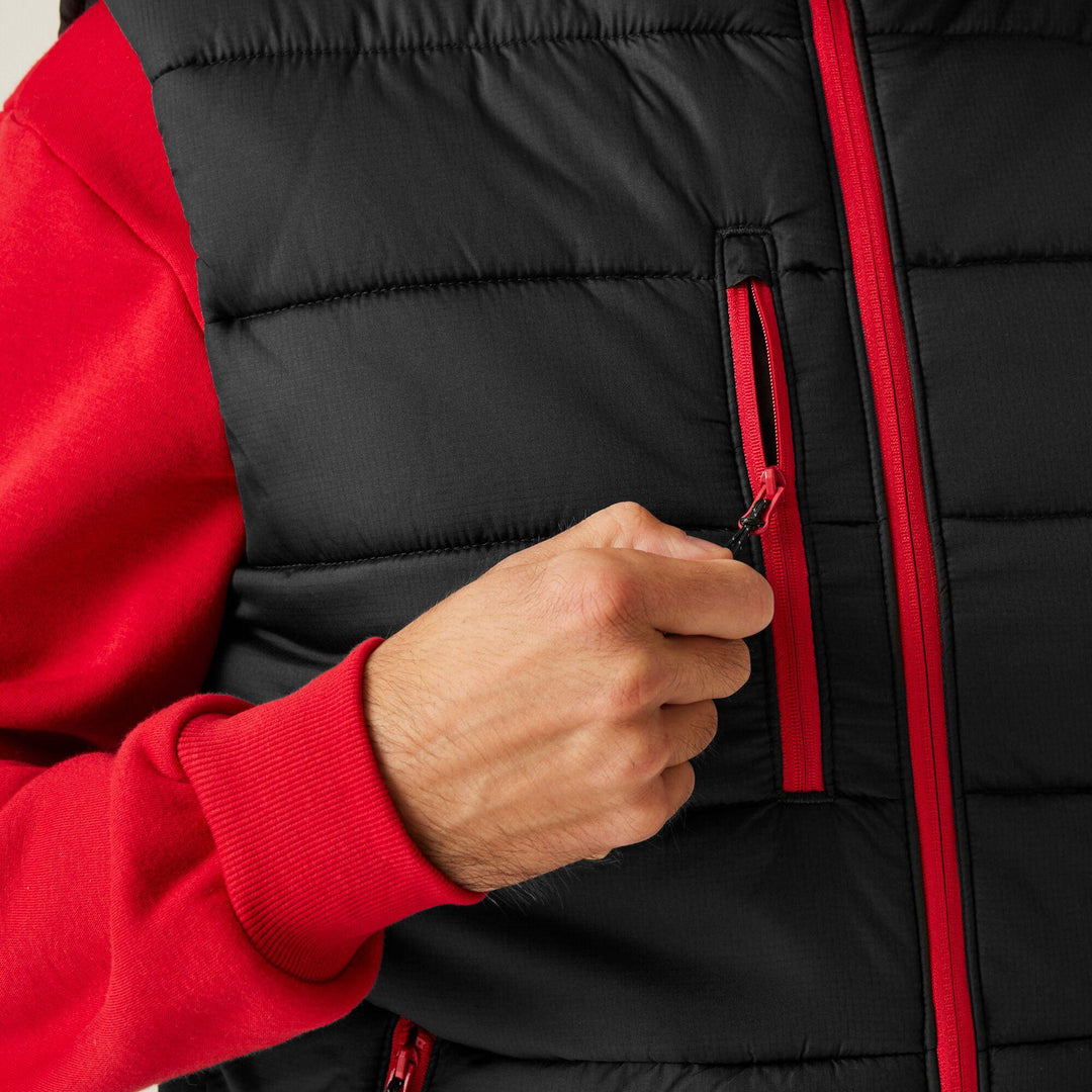 Regatta Professional Navigate Thermal Insulated Bodywarmer Black/Classic Red Model 6#colour_black-classic-red