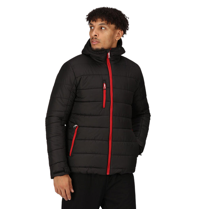 Regatta Professional Navigate Thermal Insulated Jacket Black/Classic Red Model 1#colour_black-classic-red