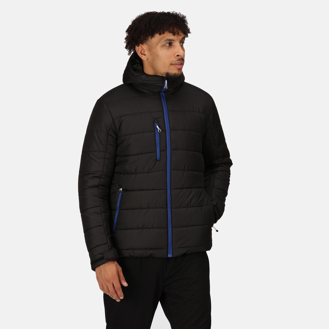 Regatta Professional Navigate Thermal Insulated Jacket Black/New Royal Model 1#colour_black-new-royal