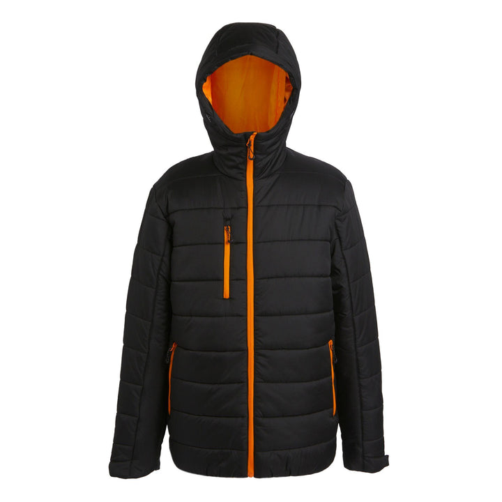 Regatta Professional Navigate Thermal Insulated Jacket Black/Orange Pop 1#colour_black-orange-pop