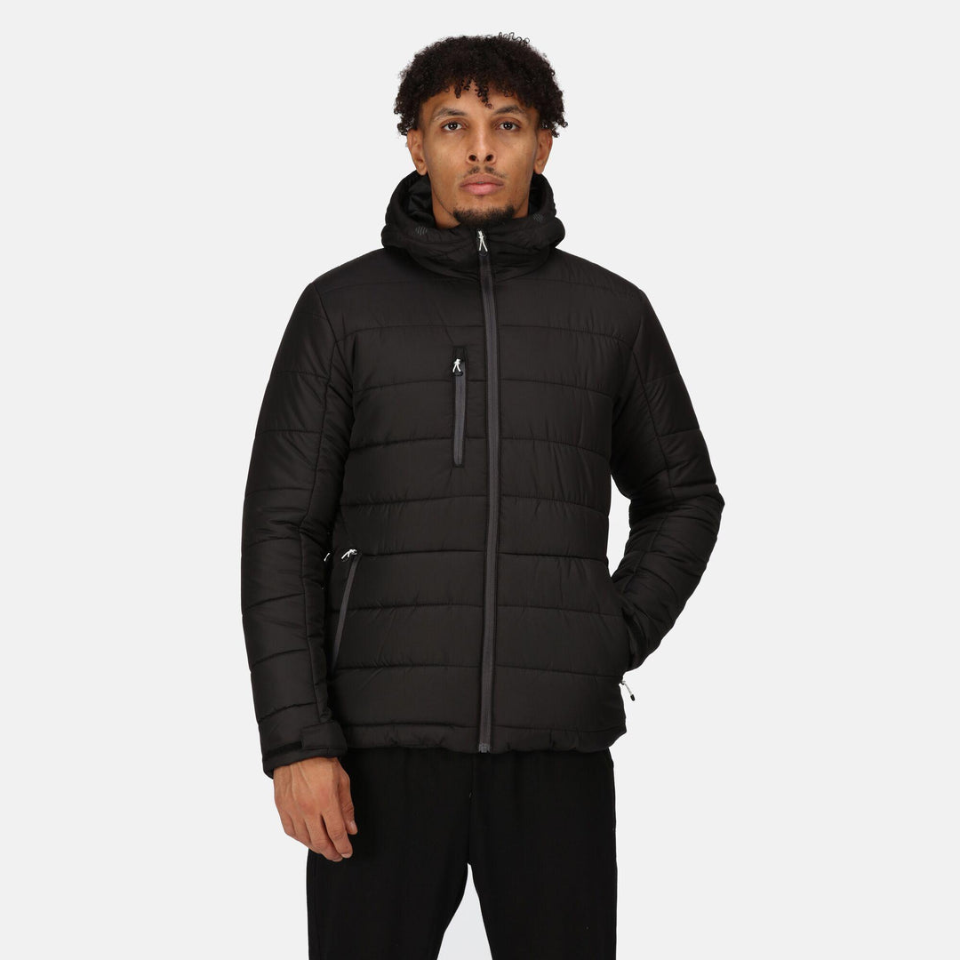 Regatta Professional Navigate Thermal Insulated Jacket Black/Seal Grey Model 1#colour_black-seal-grey