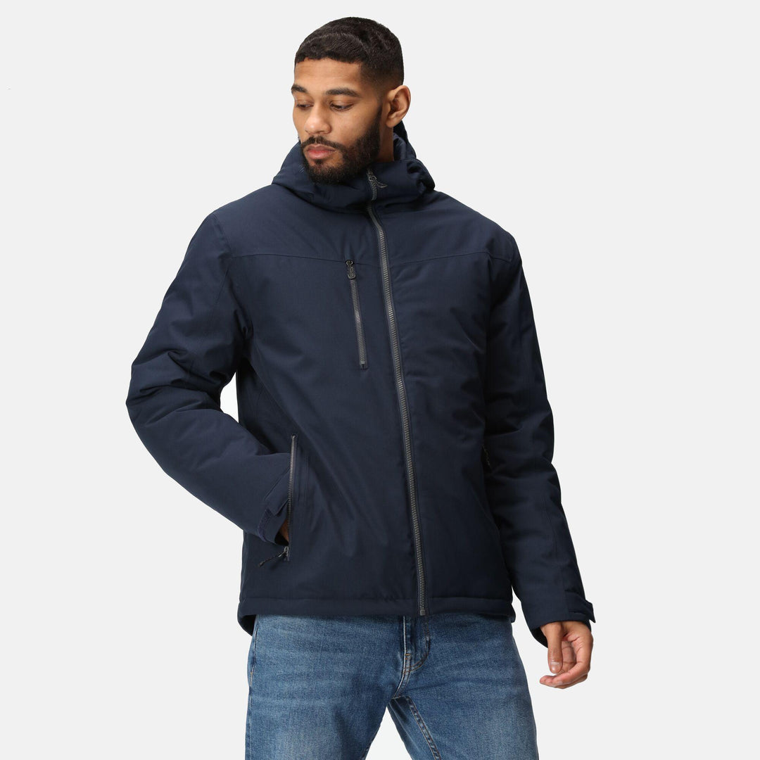 Regatta Professional Navigate Waterproof Insulated Jacket Navy/Seal Grey Model 5#colour_navy-seal-grey