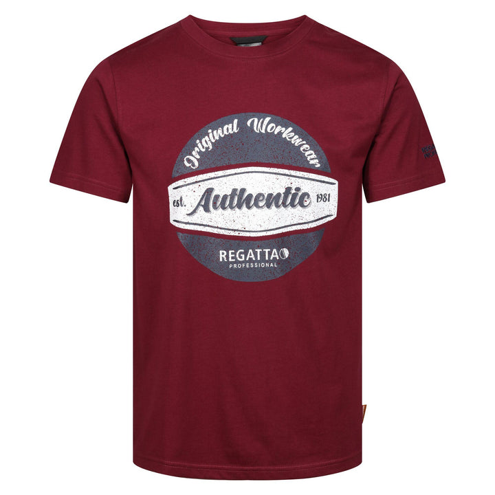 Regatta Professional Original Workwear T-Shirt Burgundy 1#colour_burgundy