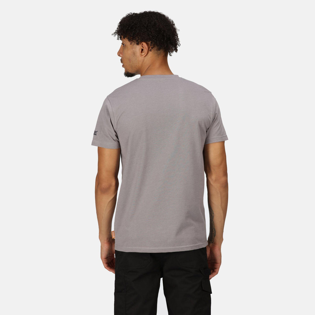 Regatta Professional Original Workwear T-Shirt Rock Grey Model 2#colour_rock-grey