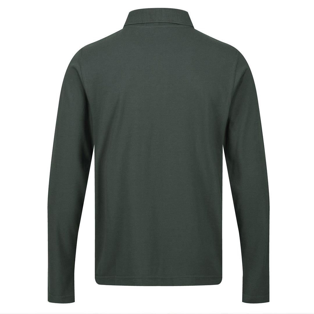 Regatta Professional Pro 65/35 Long Sleeve Polo Shirt Dark Green 2#colour_dark-green