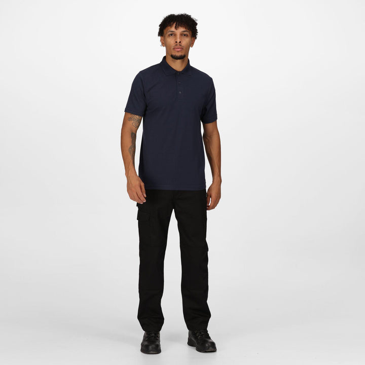 Regatta Professional Pro 65/35 Short Sleeve Polo Shirt Navy Model 3#colour_navy