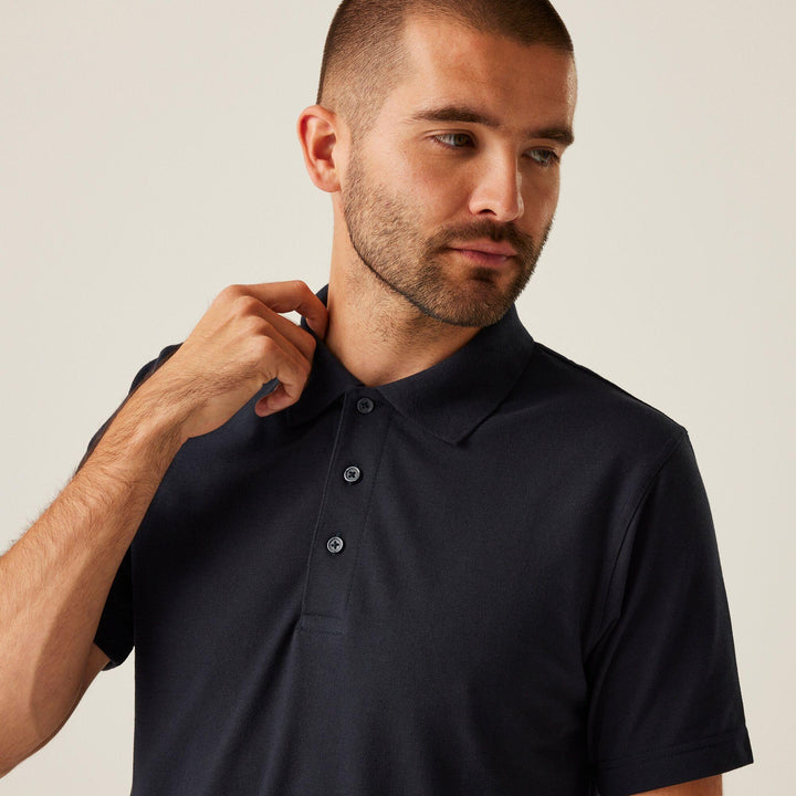 Regatta Professional Pro 65/35 Short Sleeve Polo Shirt Navy Model 4#colour_navy