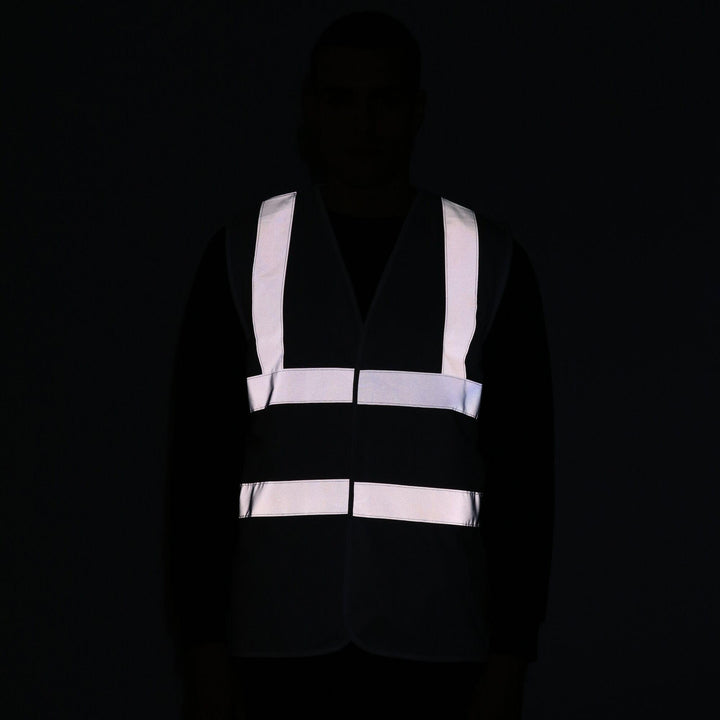 Regatta Professional Pro Identity Reflective Vest Lime Green Model 5#colour_lime-green