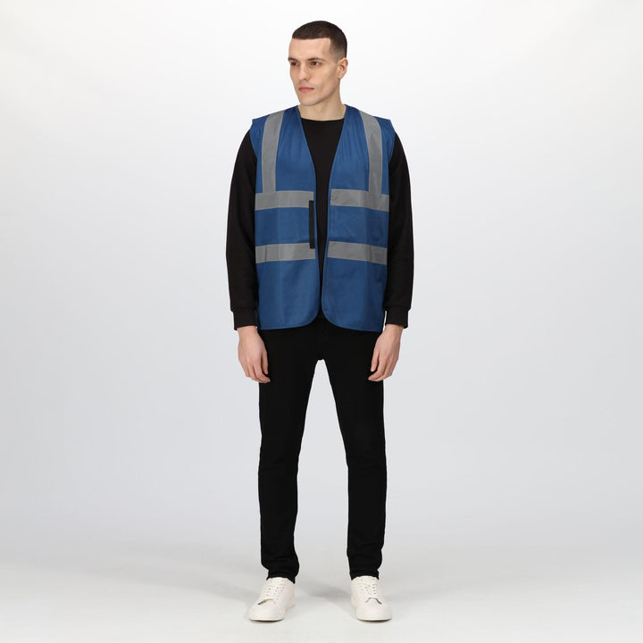 Regatta Professional Pro Identity Reflective Vest Navy Model 3#colour_navy