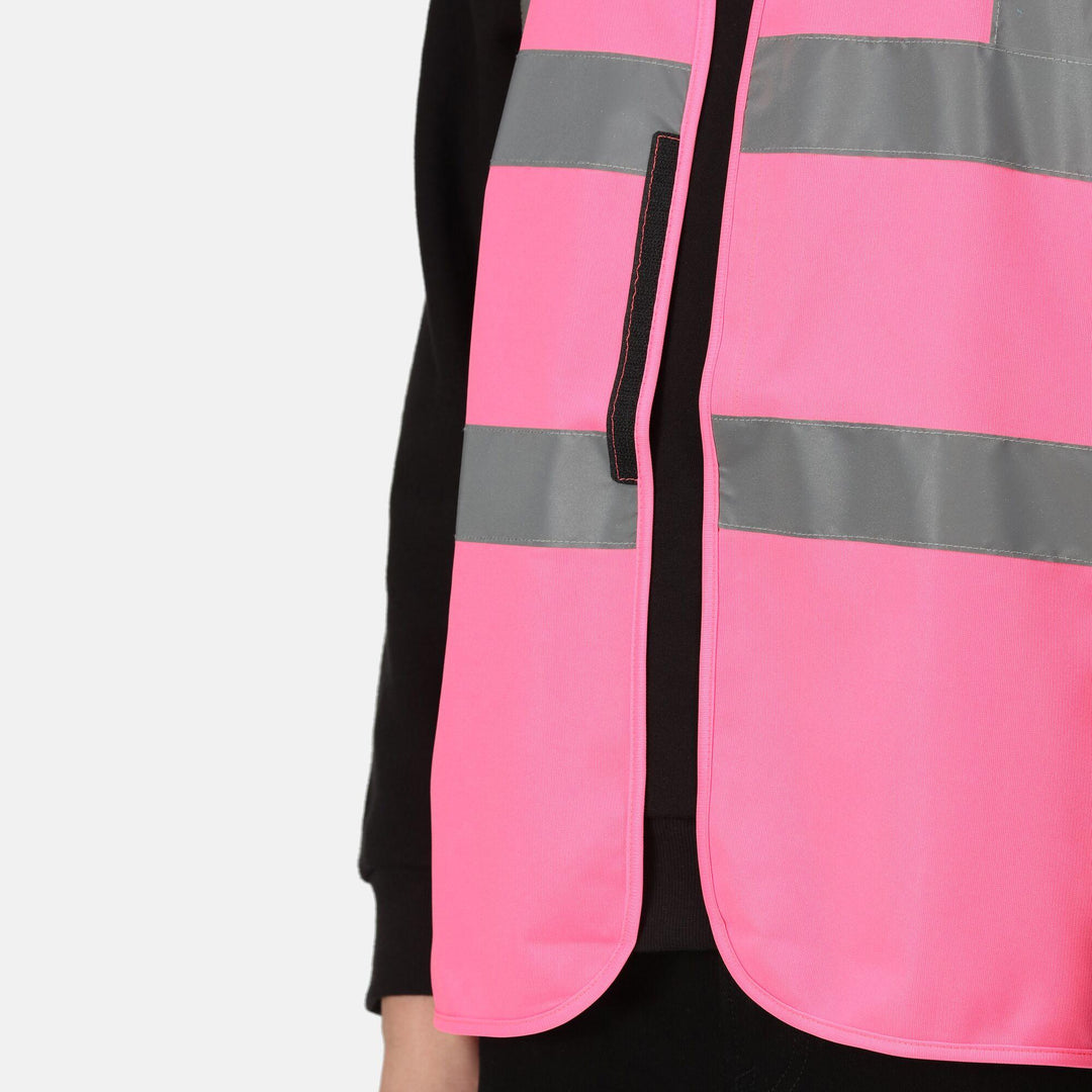 Regatta Professional Pro Identity Reflective Vest Pink Model 4#colour_pink