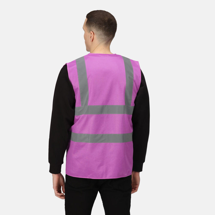 Regatta Professional Pro Identity Reflective Vest Purple Model 4#colour_purple