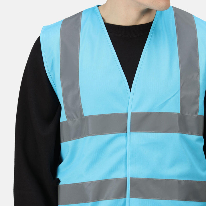 Regatta Professional Pro Identity Reflective Vest Sky Blue Model 4#colour_sky-blue