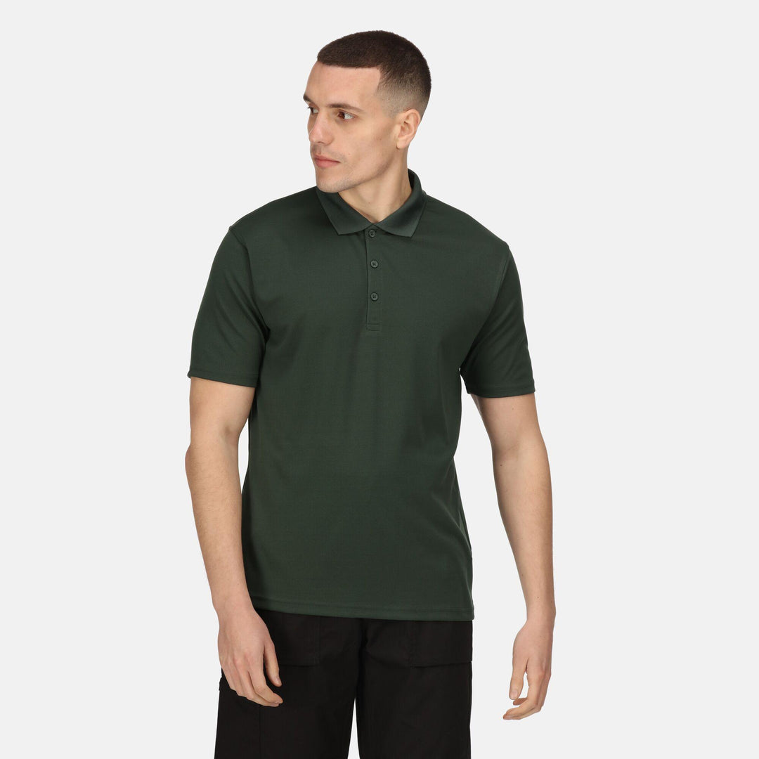 Regatta Professional Pro Moisture-Wicking Polo Shirt Dark Green Model 1#colour_dark-green