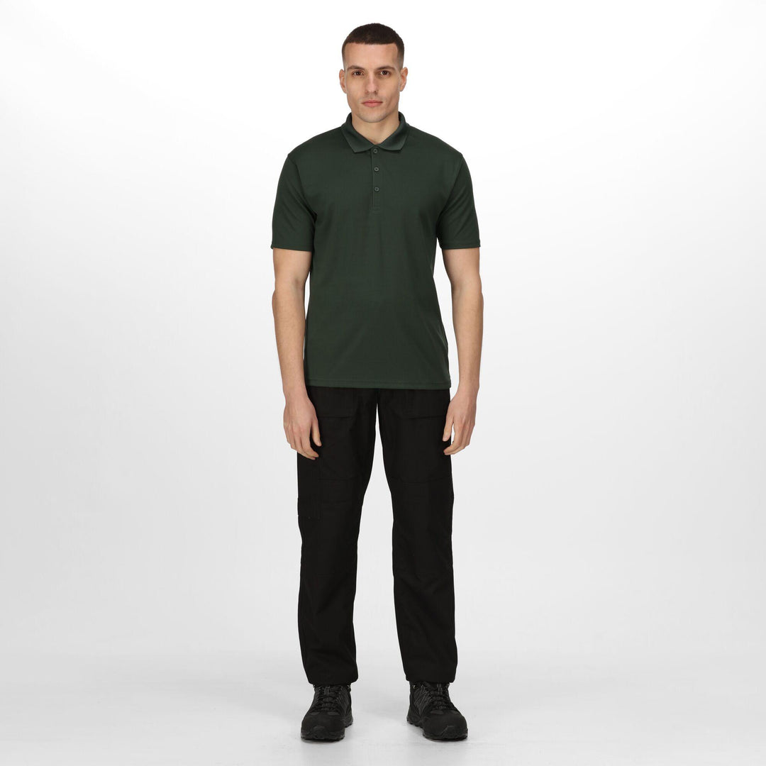 Regatta Professional Pro Moisture-Wicking Polo Shirt Dark Green Model 3#colour_dark-green