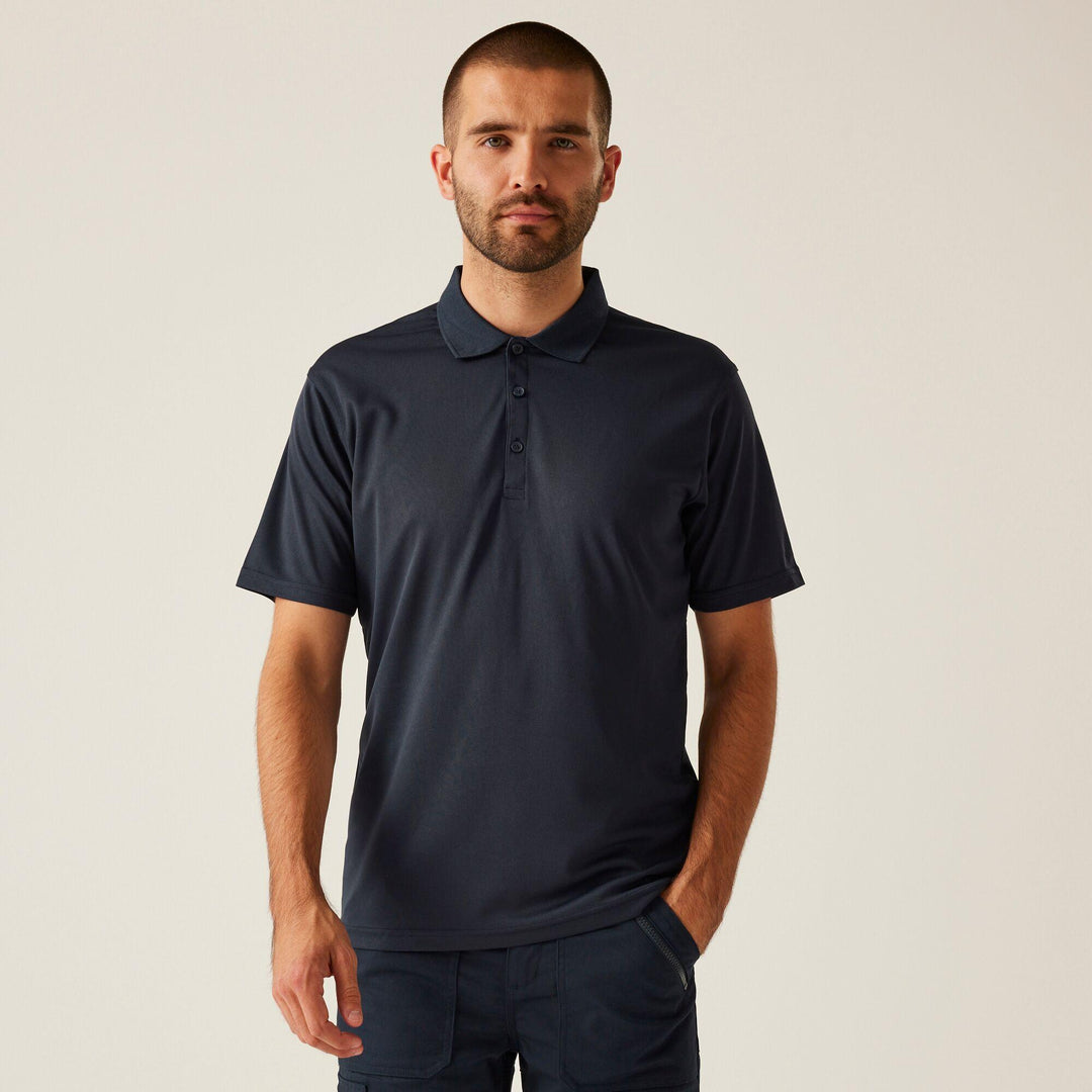 Regatta Professional Pro Moisture-Wicking Polo Shirt Navy Model 1#colour_navy