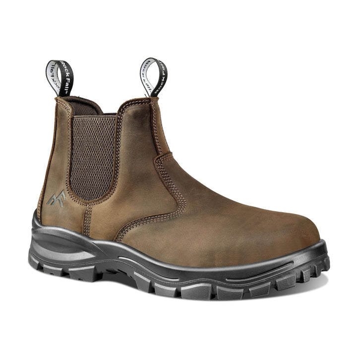 Rock Fall RF843 Arno Brown S3 Steel Toe Cap Chelsea Safety Boots Brown 1#colour_brown