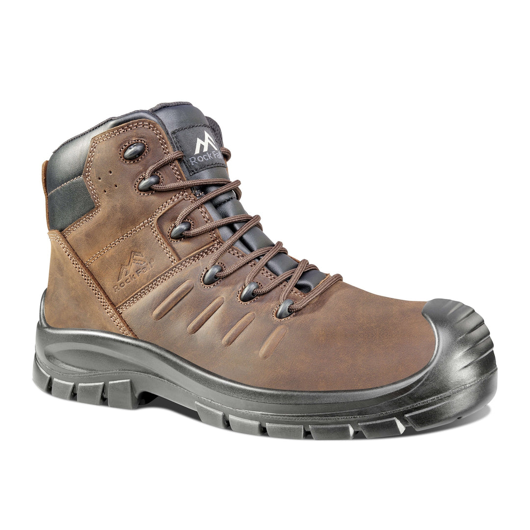 Rock Fall RF853 Barrow Brown Waterproof Composite Toe Cap S7S Safety Boots Brown 1#colour_brown