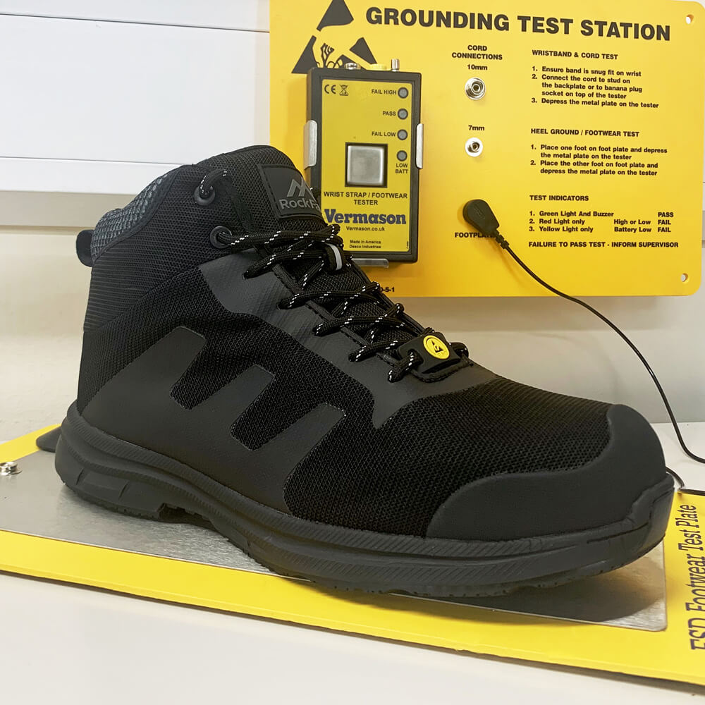 Rock Fall RF120 TeslaDRI ESD Safety Boots Black 4#colour_black