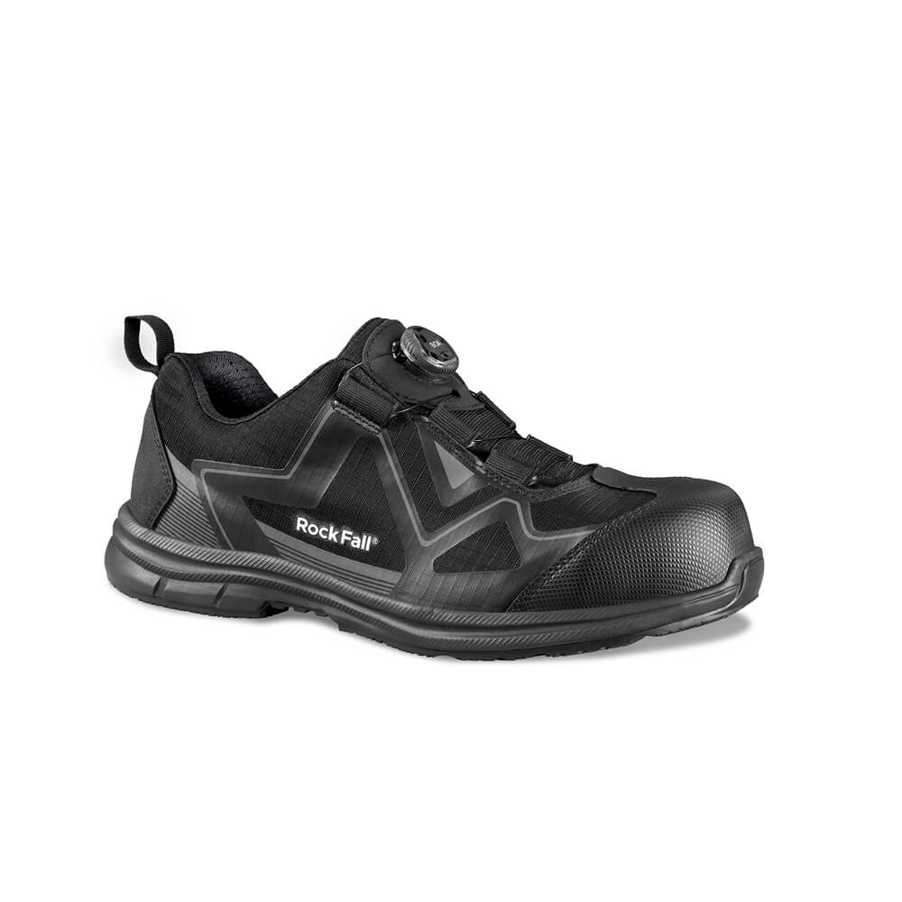 Rock Fall RF140 Volta Electrical Hazard Boa Safety Trainers Black 1#colour_black