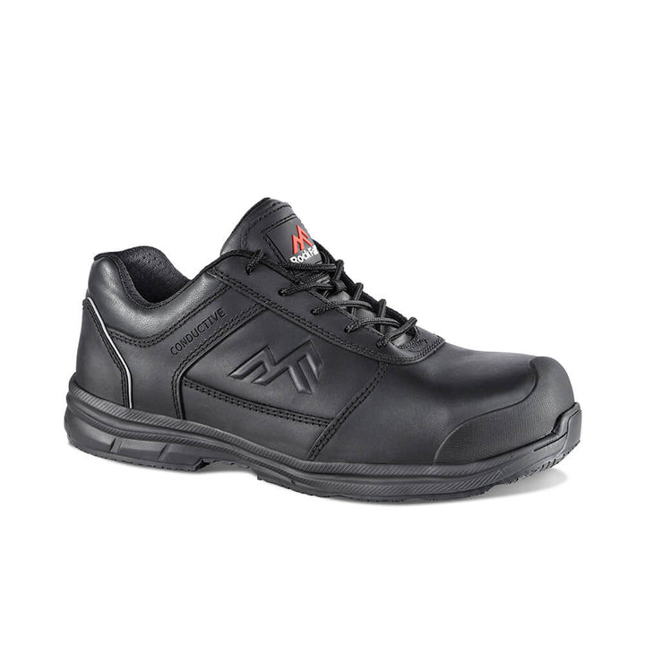 Rock Fall RF002 Zinc Conductive Safety Trainers Black 1#colour_black