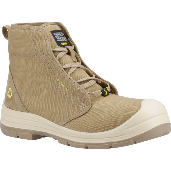 Safety Jogger ECODESERT S1P MID Steel Toe Cap Safety Boots Beige 1#colour_beige