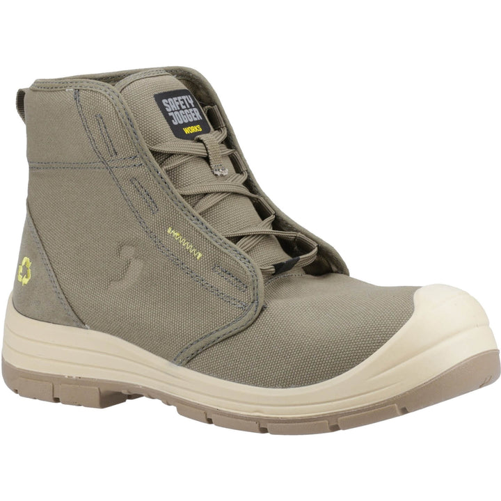 Safety Jogger ECODESERT S1P MID Steel Toe Cap Safety Boots Khaki 1#colour_khaki