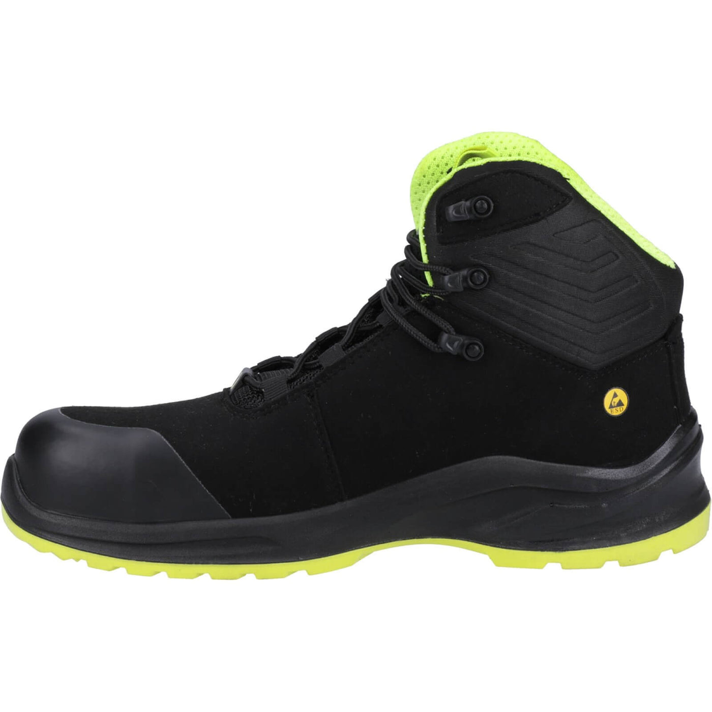 Safety Jogger MODULO S3S MID Vegan Metal Free ESD Safety Boots Black 4#colour_black