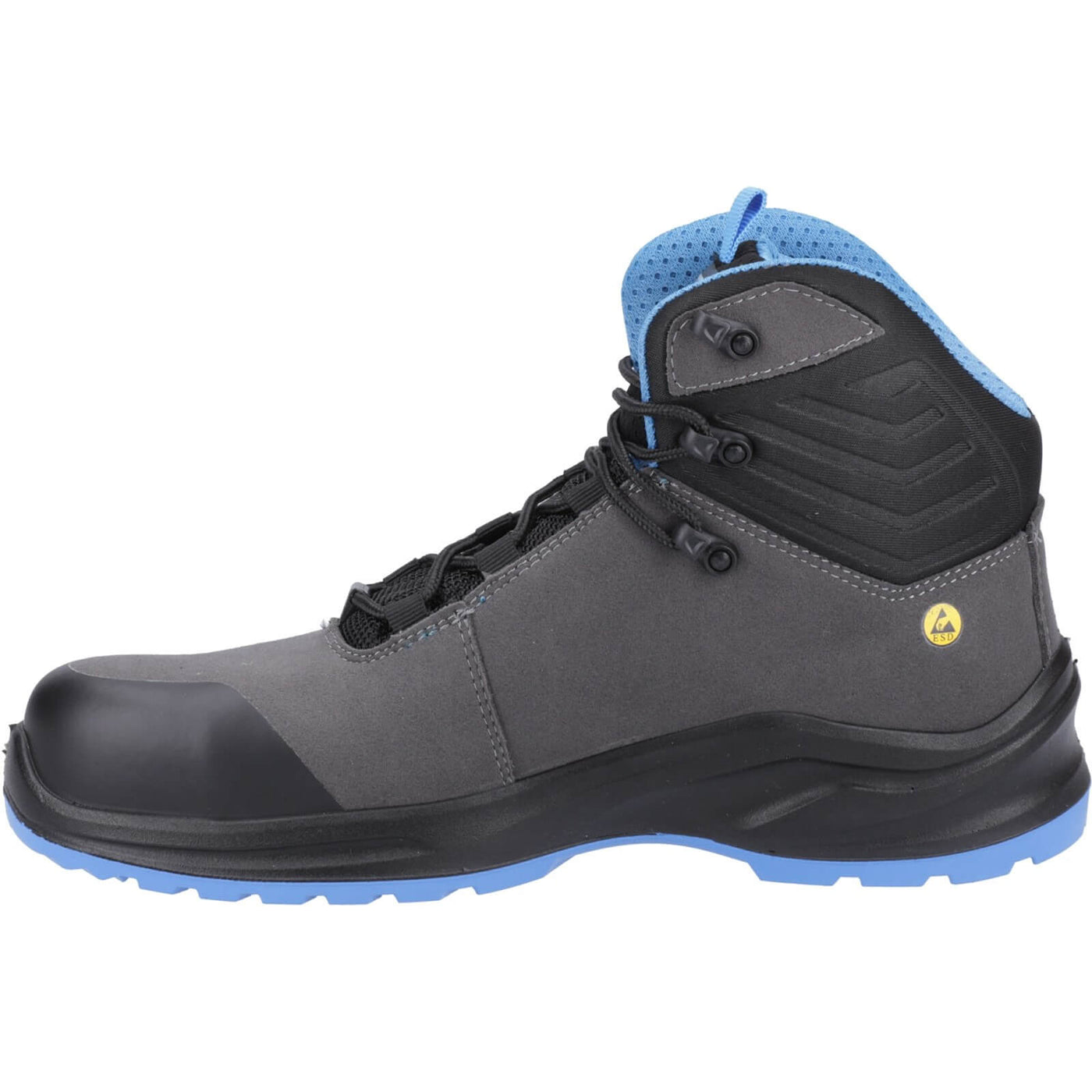 Safety Jogger MODULO S3S MID Vegan Metal Free ESD Safety Boots Grey 4#colour_grey