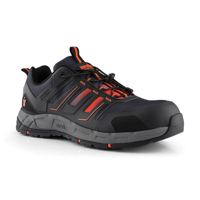 Scruffs Air Lightweight S3 ESD Safety Trainers Black/Orange 3#colour_black-orange