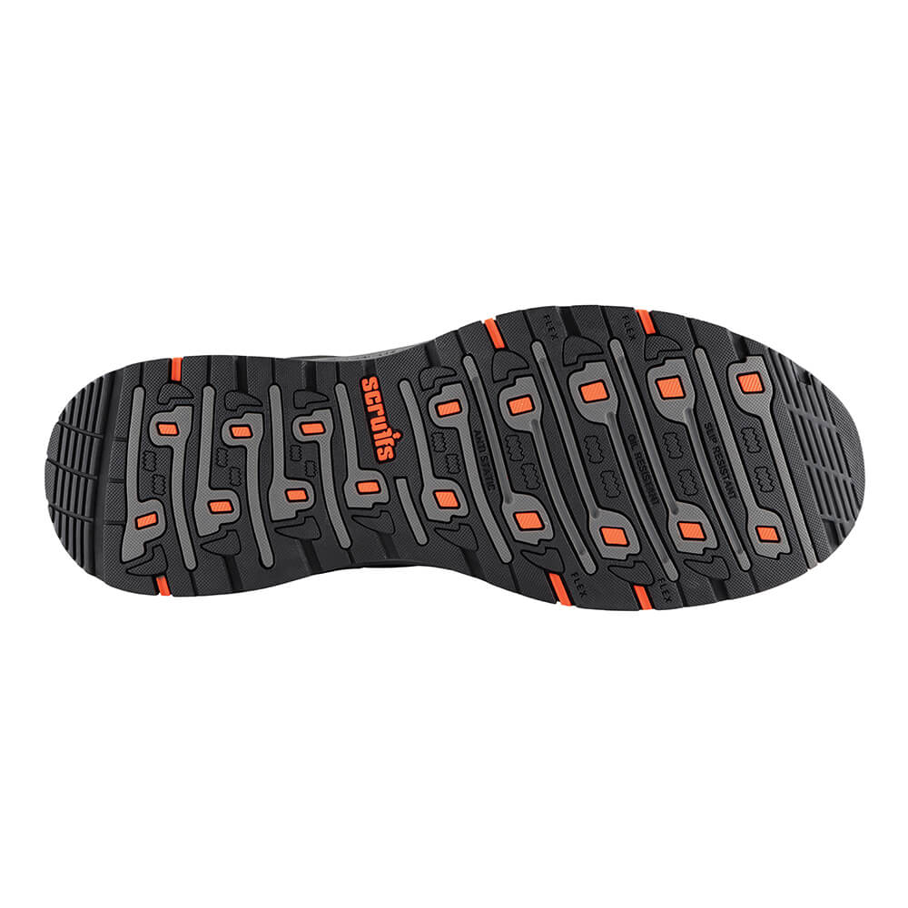 Scruffs Air Lightweight S3 ESD Safety Trainers Black/Orange 5#colour_black-orange