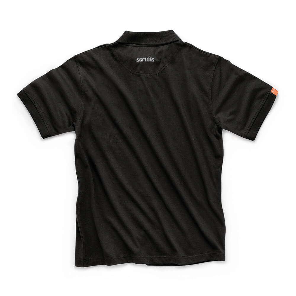 Scruffs Eco Worker Breathable Polo Shirt Black 2#colour_black