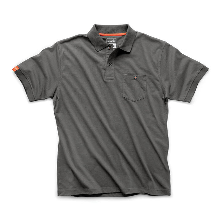 Scruffs Eco Worker Breathable Polo Shirt Graphite 1#colour_graphite