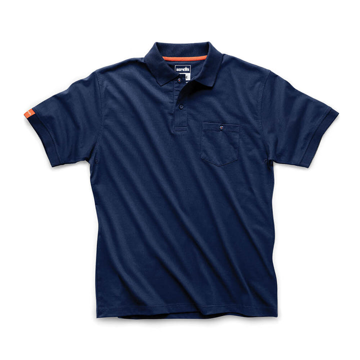 Scruffs Eco Worker Breathable Polo Shirt Navy 1#colour_navy