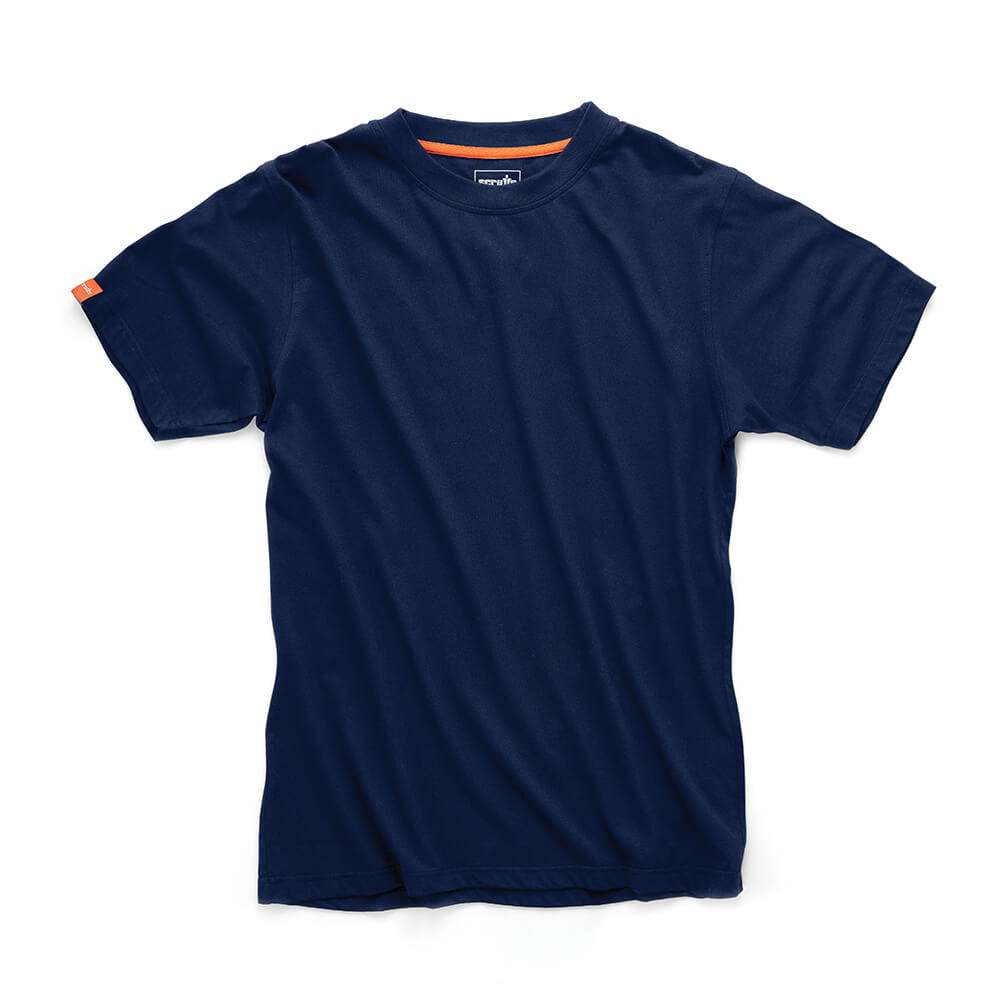 Scruffs Eco Worker Slim Fit Breathable T-Shirt Navy 1#colour_navy