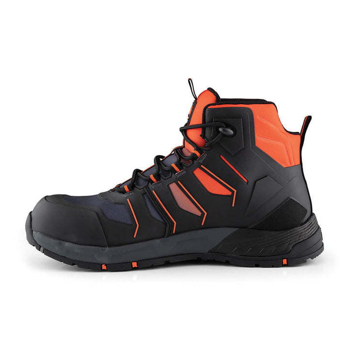 Scruffs Glide Lightweight S3 ESD Safety Boots Black/Orange 2#colour_black-orange