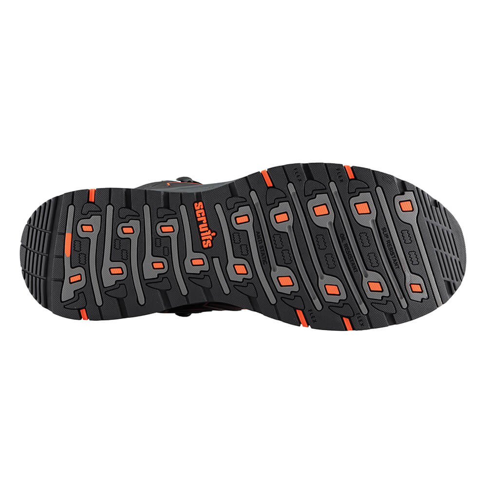 Scruffs Glide Lightweight S3 ESD Safety Boots Black/Orange 5#colour_black-orange